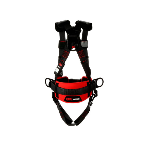 3M Protecta construction style positioning harness in black and red, medium/large