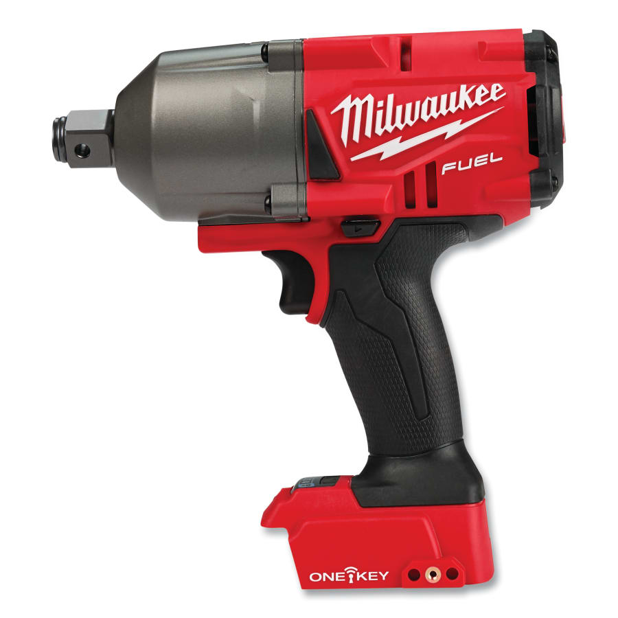 Milwaukee M18 FUEL ONE-KEY 3/4 inch high torque impact wrench in red and black